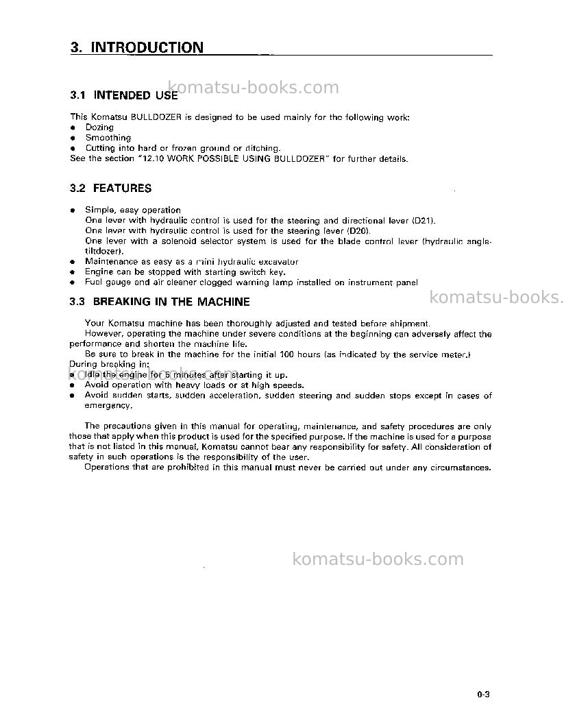 Komatsu d20p-7jpn-emission eng. Operation manual cover Page 4 Komatsu d20p-7jpn-emission eng. Operation manual cover Page 4
