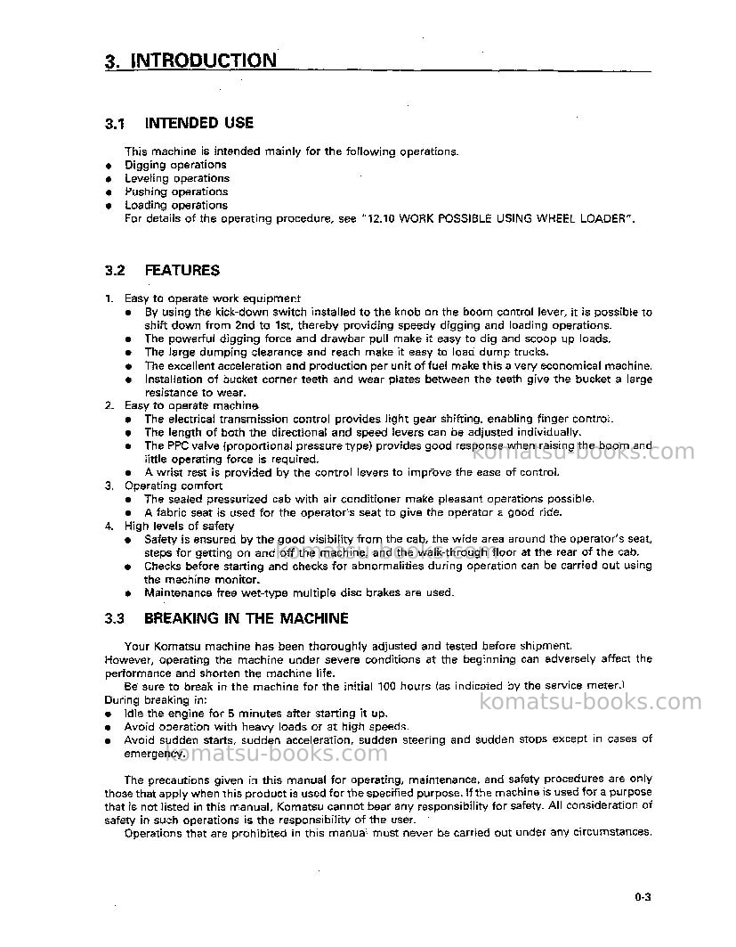 Komatsu wa800-2jpn Operation manual cover Page 4 Komatsu wa800-2jpn Operation manual cover Page 4