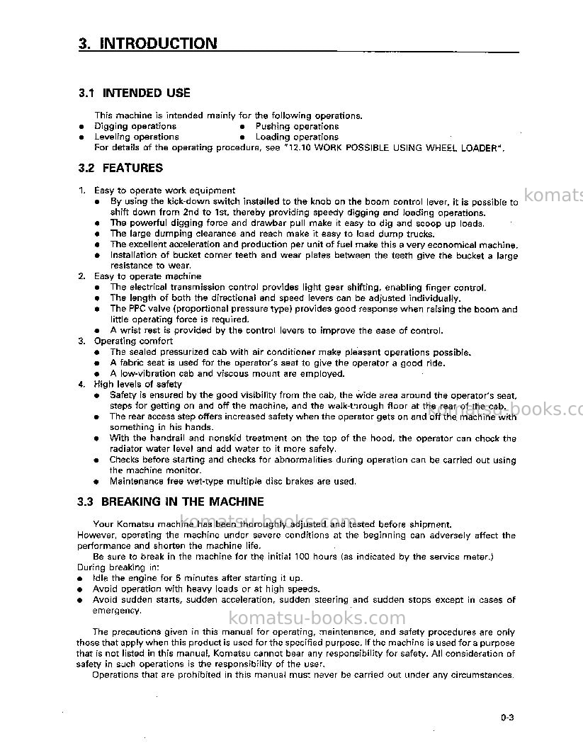 Komatsu wa800-2jpn Operation manual cover Page 4 Komatsu wa800-2jpn Operation manual cover Page 4