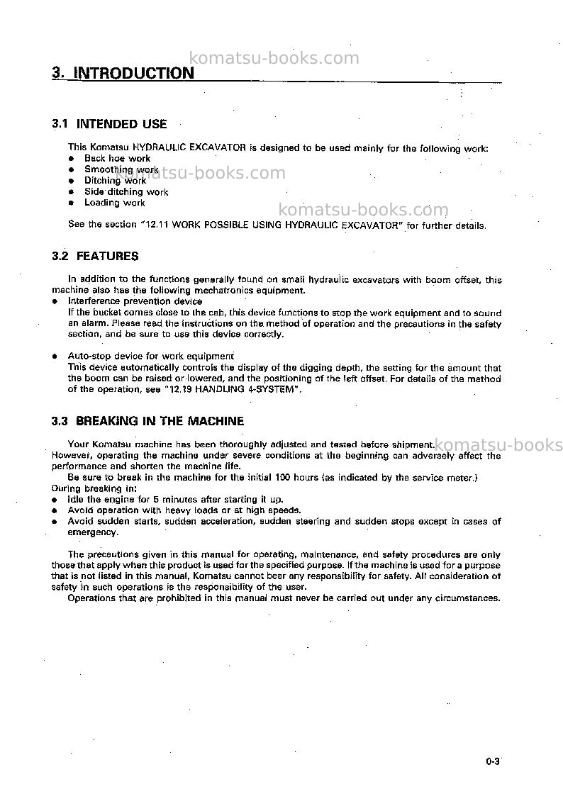 Komatsu pc50uu-2jpn Operation manual cover Page 4 Komatsu pc50uu-2jpn Operation manual cover Page 4