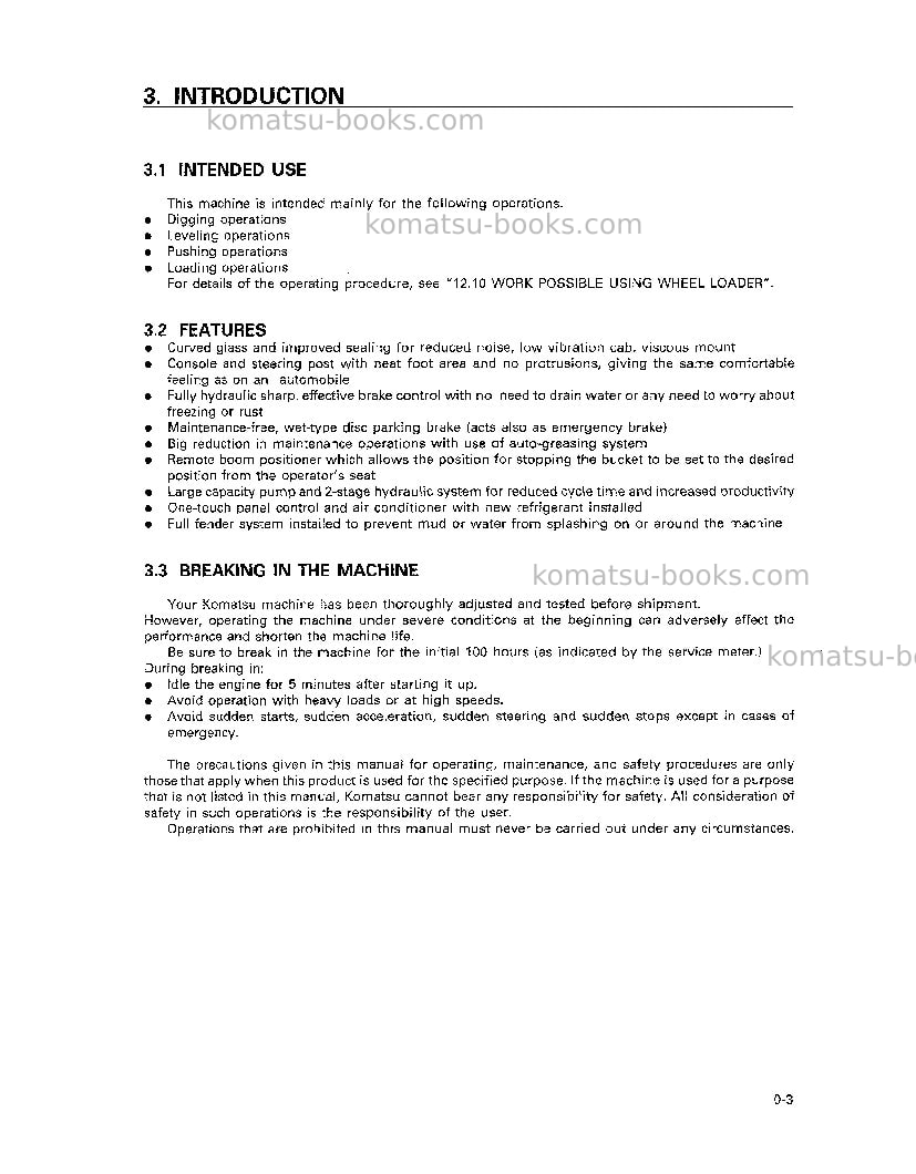 Komatsu wa320-3jpn Operation manual cover Page 4