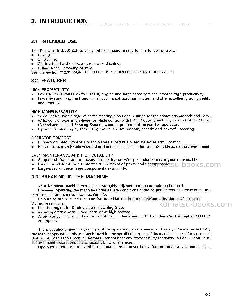 Komatsu d65ex-12jpn Operation manual cover Page 4 Komatsu d65ex-12jpn Operation manual cover Page 4