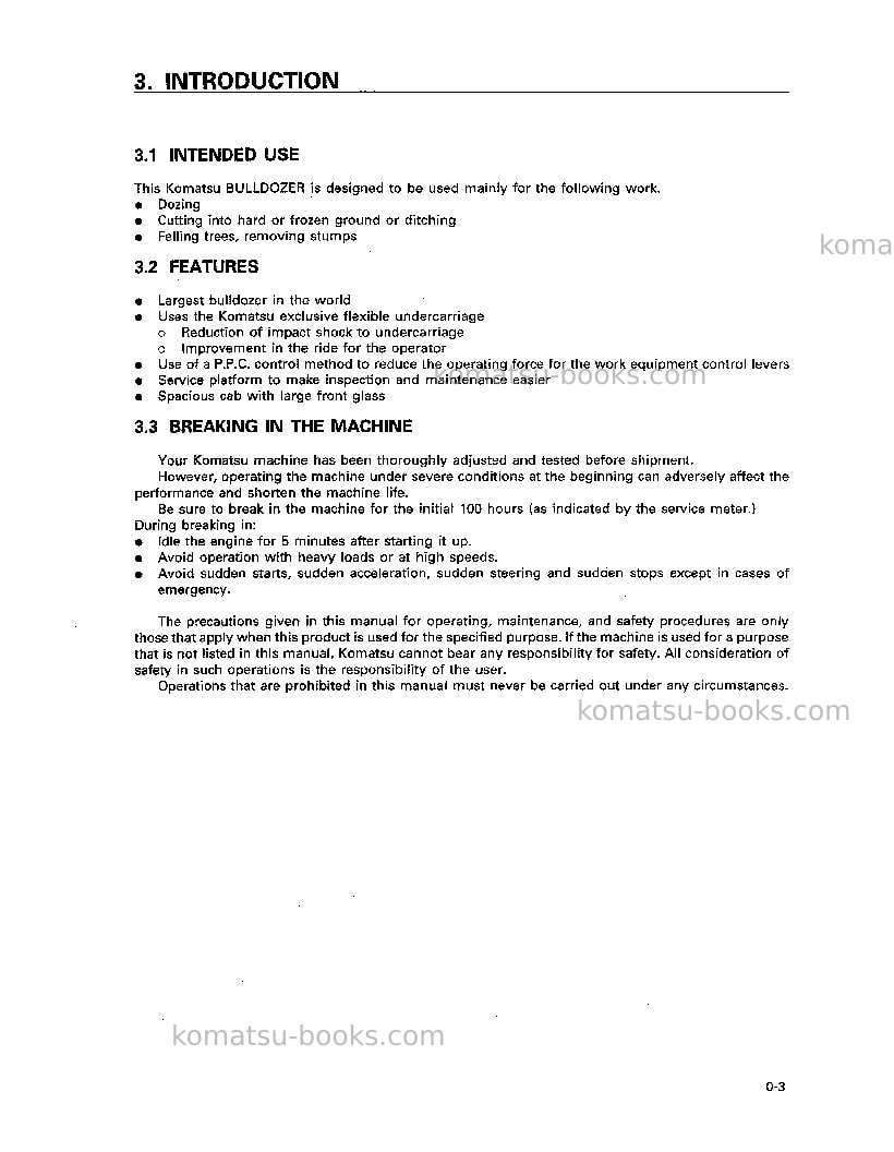Komatsu d575a-2jpn-super dozer Operation manual cover Page 4 Komatsu d575a-2jpn-super dozer Operation manual cover Page 4