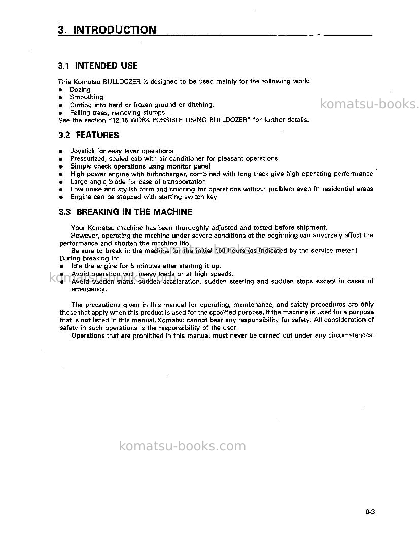Komatsu d41e-6bra Operation manual cover Page 4 Komatsu d41e-6bra Operation manual cover Page 4