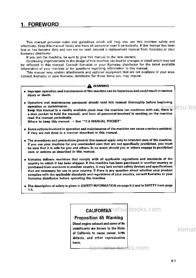 Komatsu d75s-5jpn Operation manual cover Page 4 Komatsu d75s-5jpn Operation manual cover Page 4