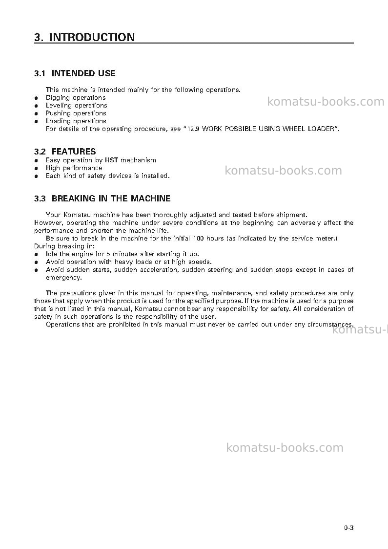 Komatsu wa30-5jpn Operation manual cover Page 4 Komatsu wa30-5jpn Operation manual cover Page 4
