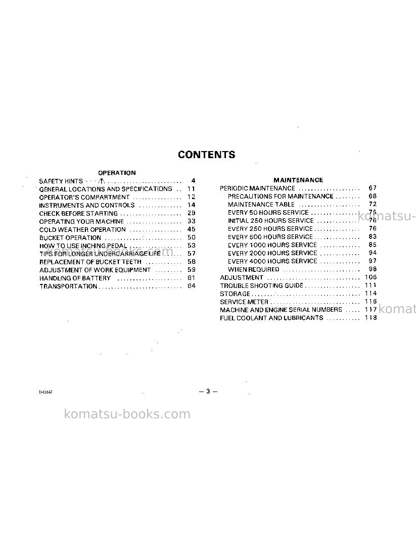 Komatsu d75s-5jpn Operation manual cover Page 4 Komatsu d75s-5jpn Operation manual cover Page 4