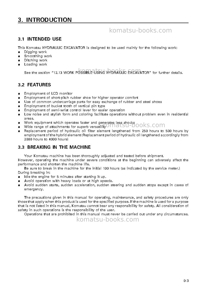 Komatsu pc35r-8jpn Operation manual cover Page 4 Komatsu pc35r-8jpn Operation manual cover Page 4
