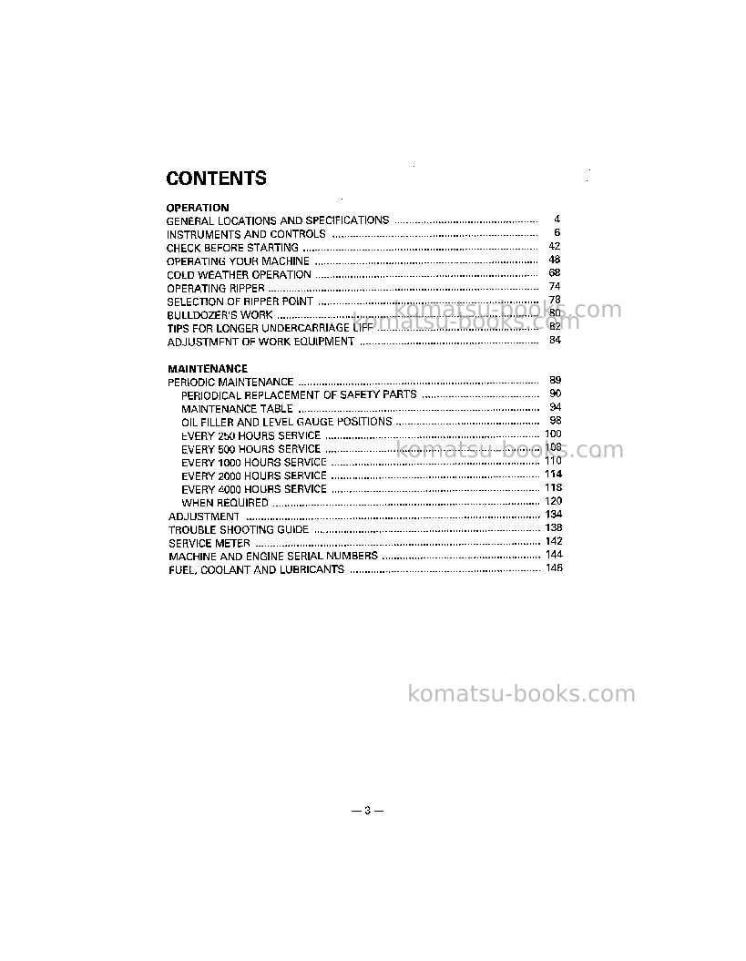 Komatsu d475a-2jpn Operation manual cover Page 4 Komatsu d475a-2jpn Operation manual cover Page 4