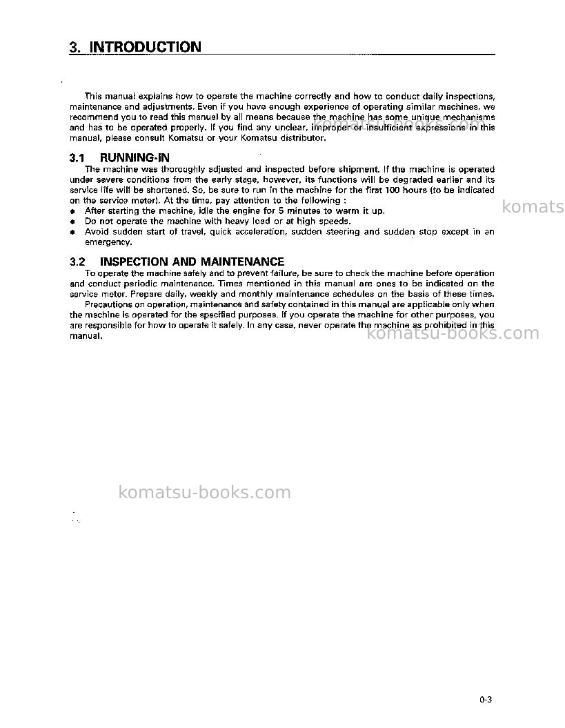 Komatsu br350jg-1jpn Operation manual cover Page 4 Komatsu br350jg-1jpn Operation manual cover Page 4