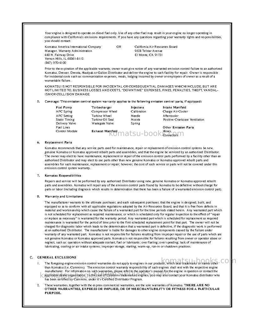 Komatsu br350jg-1jpn Operation manual cover Page 4 Komatsu br350jg-1jpn Operation manual cover Page 4