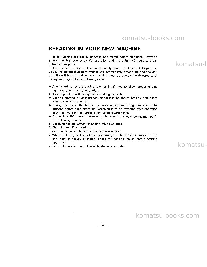 Komatsu pc300-5jpn Operation manual cover Page 4 Komatsu pc300-5jpn Operation manual cover Page 4