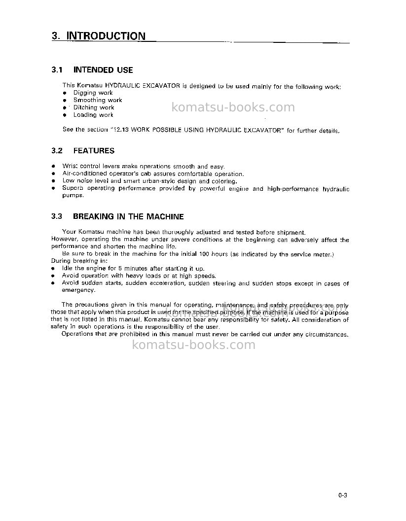 Komatsu pc200-6tha-b Operation manual cover Page 4