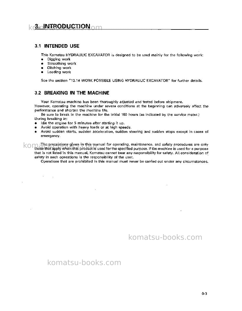 Komatsu pc228uslc-1jpn Operation manual cover Page 4 Komatsu pc228uslc-1jpn Operation manual cover Page 4