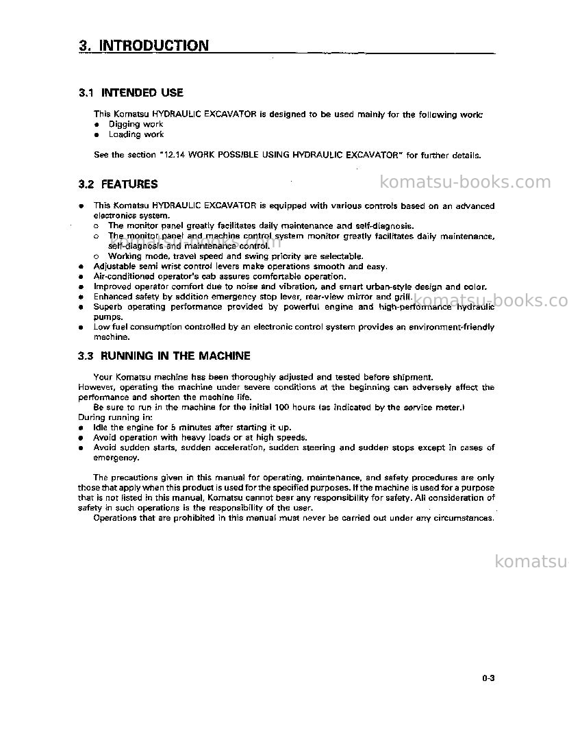 Komatsu pc1800-6jpn Operation manual cover Page 4 Komatsu pc1800-6jpn Operation manual cover Page 4