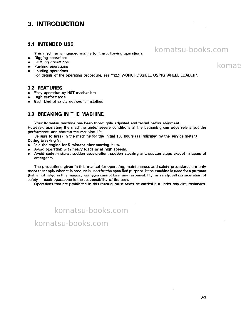 Komatsu wa30-5jpn Operation manual cover Page 4 Komatsu wa30-5jpn Operation manual cover Page 4