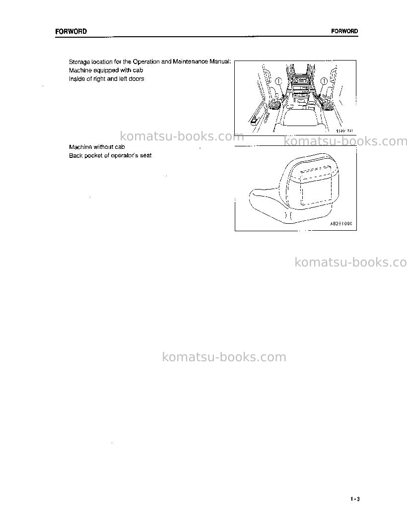 Komatsu d61ex-12jpn Operation manual cover Page 4
