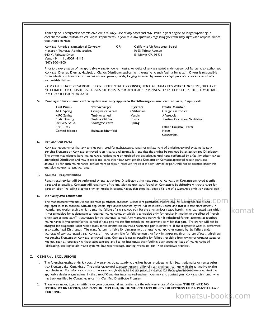 Komatsu pc128uu-2jpn Operation manual cover Page 4 Komatsu pc128uu-2jpn Operation manual cover Page 4