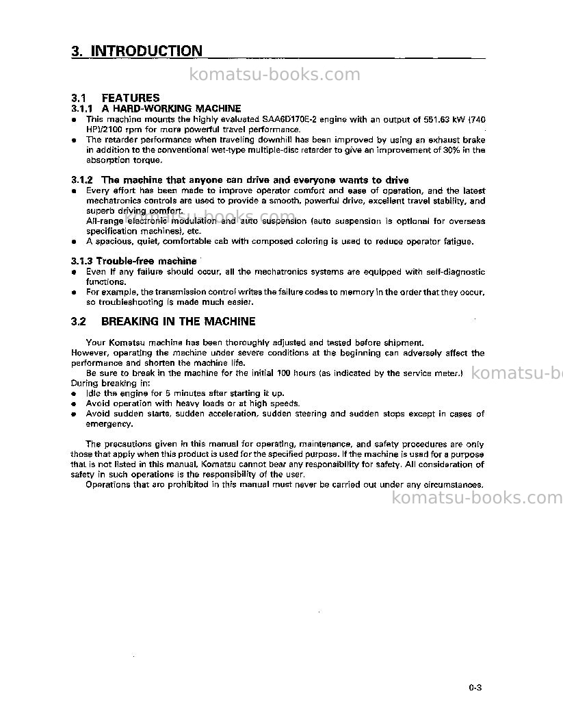 Komatsu hd605-5jpn Operation manual cover Page 4 Komatsu hd605-5jpn Operation manual cover Page 4