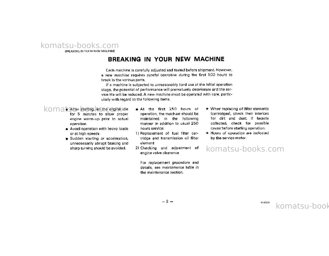 Komatsu wa600-1usa-l Operation manual cover Page 4 Komatsu wa600-1usa-l Operation manual cover Page 4