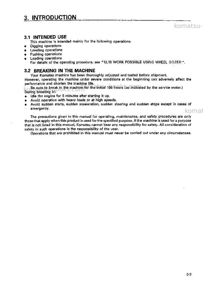 Komatsu wd900-3jpn Operation manual cover Page 4