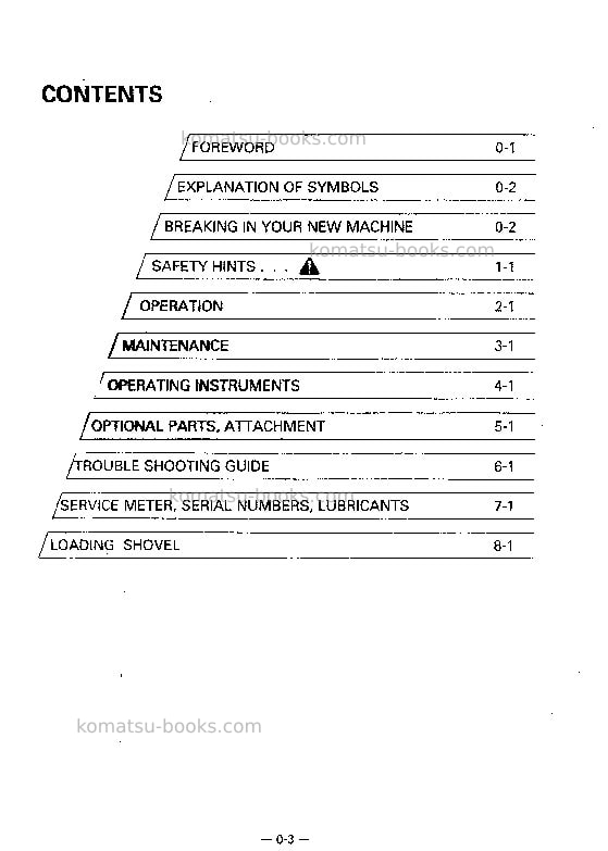 Komatsu pc650lc-5jpn Operation manual cover Page 4 Komatsu pc650lc-5jpn Operation manual cover Page 4