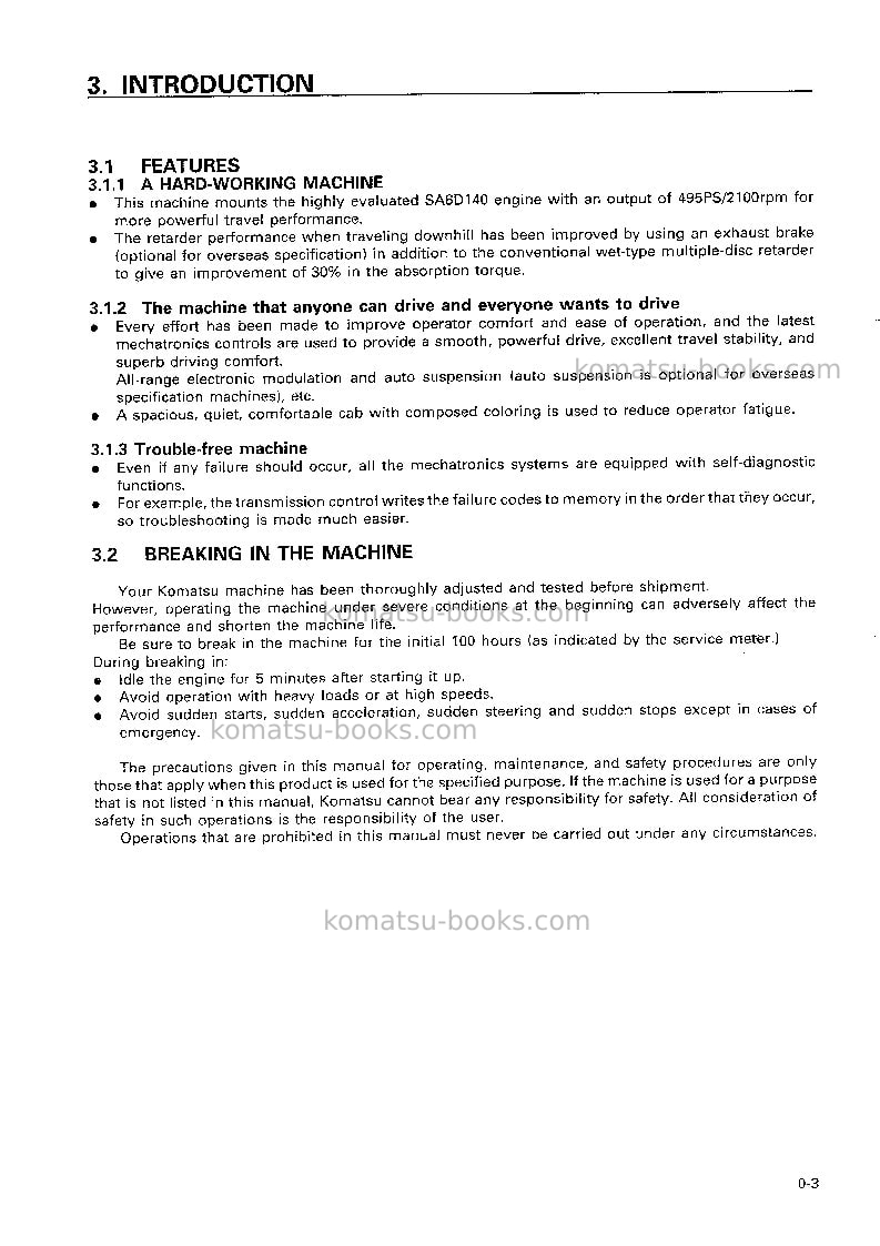 Komatsu hd325-6jpn Operation manual cover Page 4