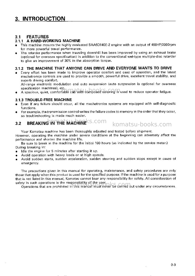 Komatsu hd325-6jpn Operation manual cover Page 4