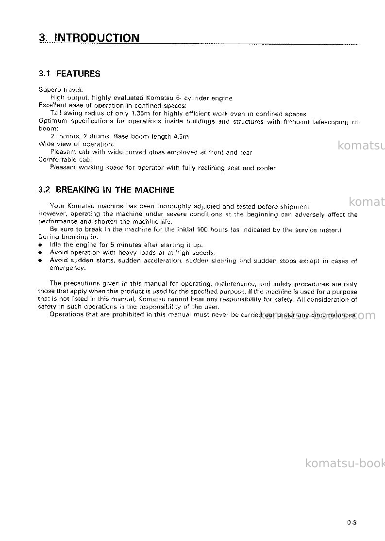 Komatsu lw80-1jpn Operation manual cover Page 4