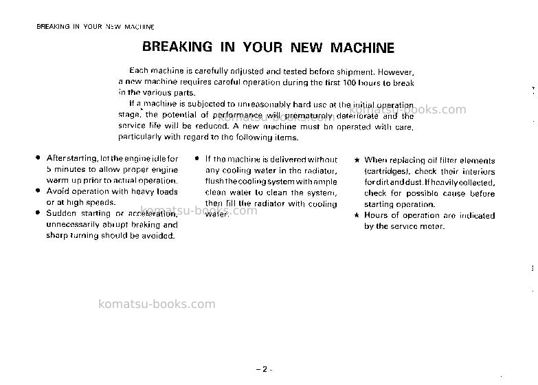 Komatsu d41e-5jpn Operation manual cover Page 4 Komatsu d41e-5jpn Operation manual cover Page 4