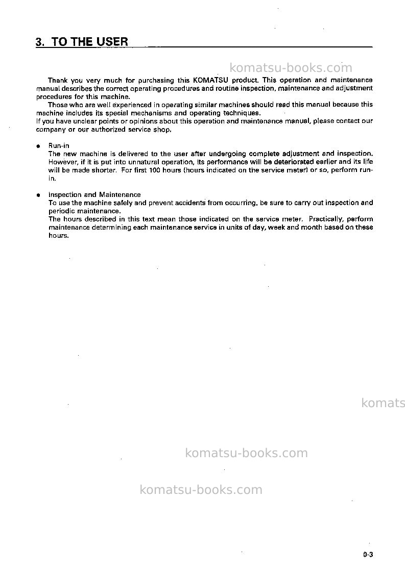 Komatsu br310jg-1jpn Operation manual cover Page 4 Komatsu br310jg-1jpn Operation manual cover Page 4