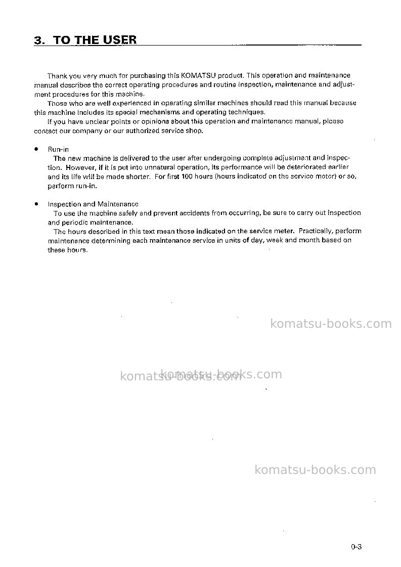 Komatsu br200r-1jpn Operation manual cover Page 4
