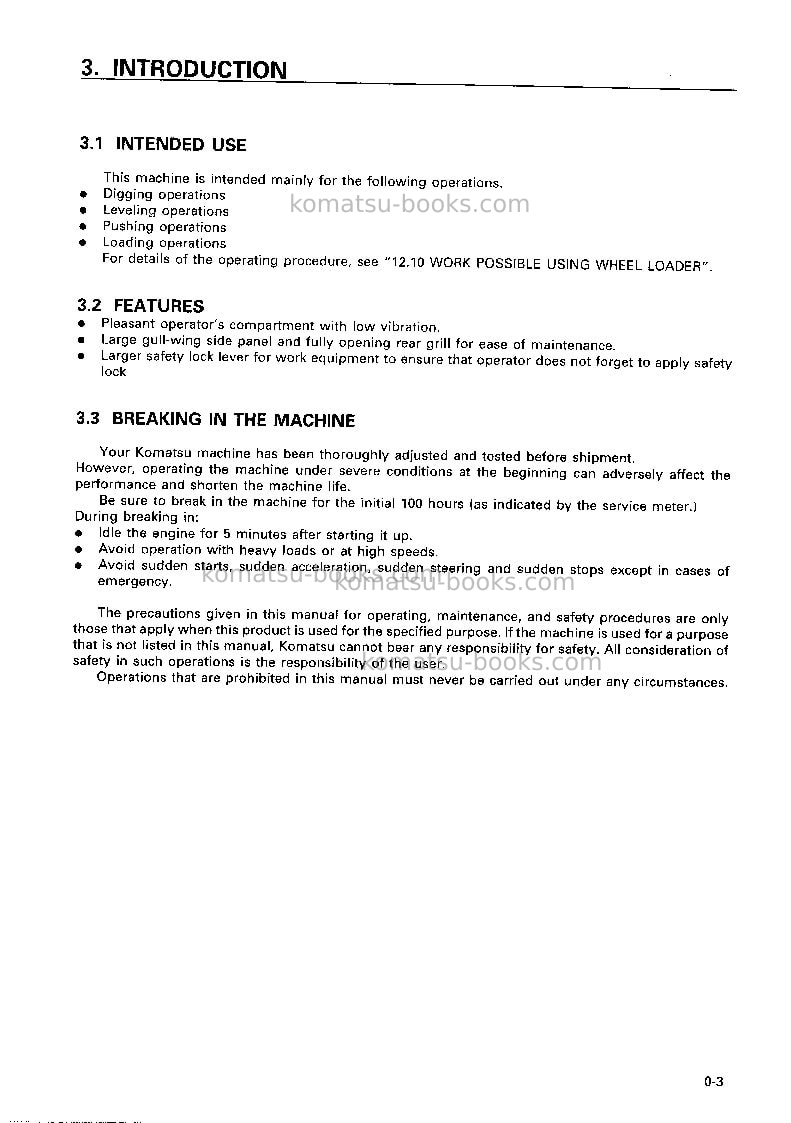 Komatsu wa120-3jpn Operation manual cover Page 4 Komatsu wa120-3jpn Operation manual cover Page 4