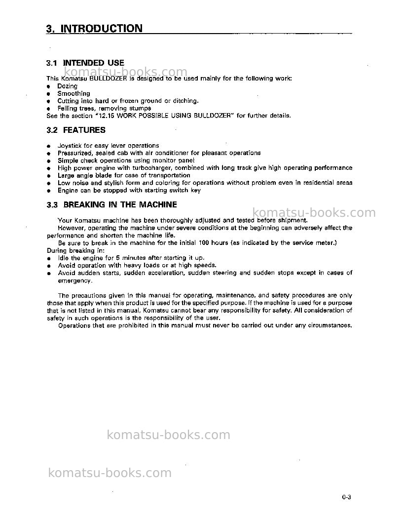 Komatsu d41e-6bra Operation manual cover Page 4 Komatsu d41e-6bra Operation manual cover Page 4