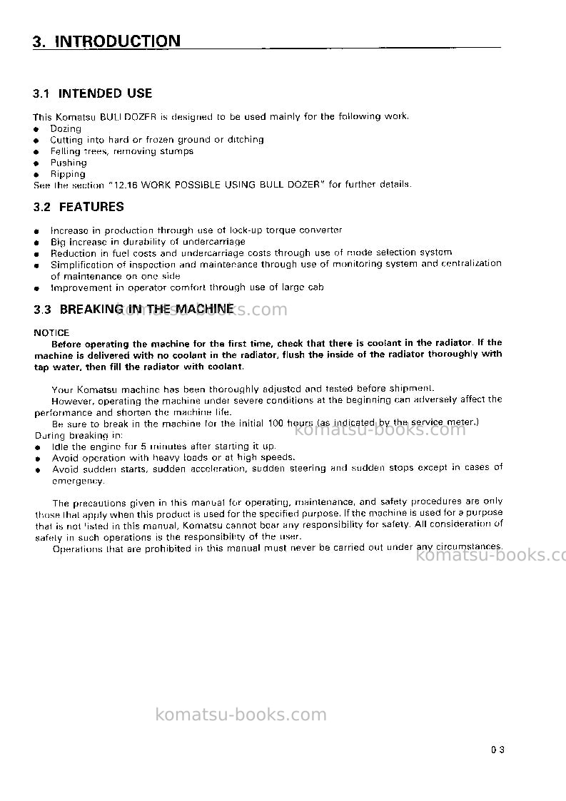 Komatsu d375a-2jpn Operation manual cover Page 4 Komatsu d375a-2jpn Operation manual cover Page 4