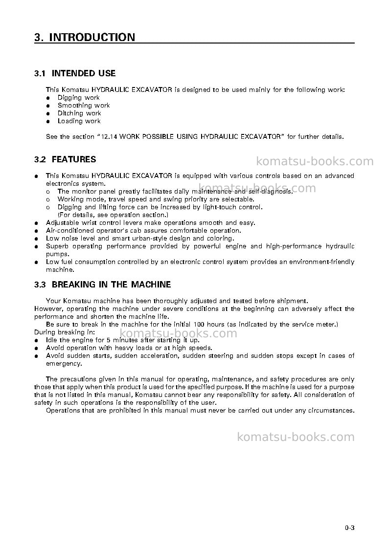 Komatsu pc300lc-6jpn Operation manual cover Page 4 Komatsu pc300lc-6jpn Operation manual cover Page 4