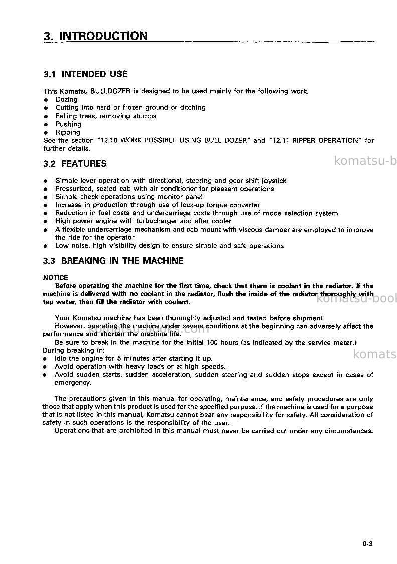 Komatsu sk1020-5ita-turbo Operation manual cover Page 4