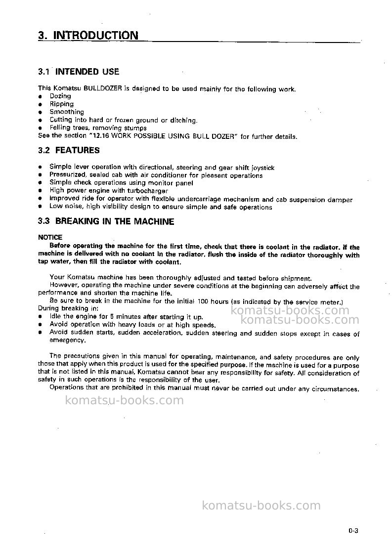 Komatsu d155a-3jpn-for eu Operation manual cover Page 4 Komatsu d155a-3jpn-for eu Operation manual cover Page 4
