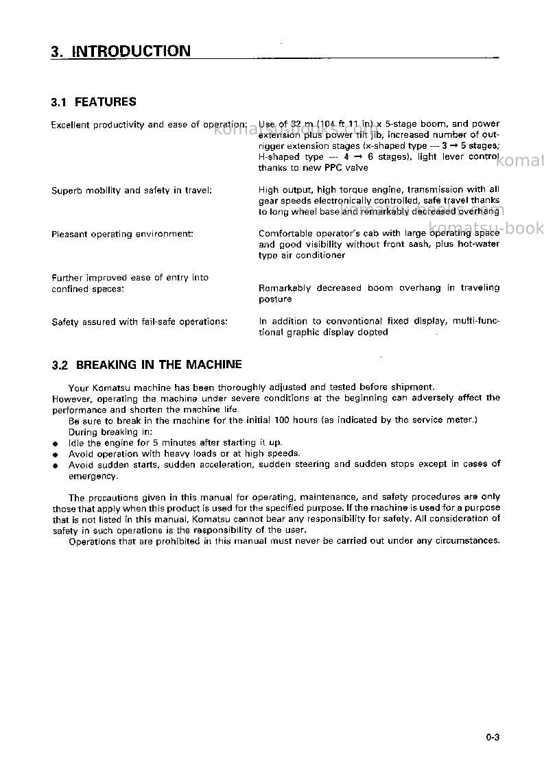 Komatsu lw250-5jpn-h-type Operation manual cover Page 4 Komatsu lw250-5jpn-h-type Operation manual cover Page 4