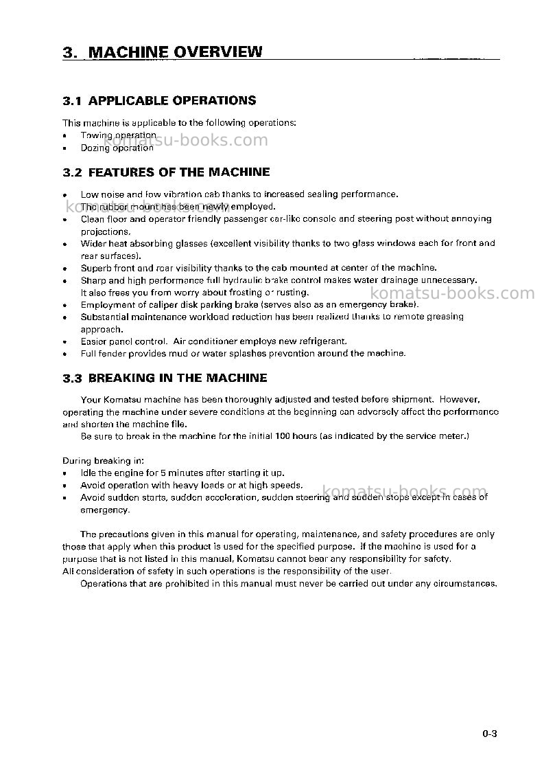 Komatsu wt500e-1jpn Operation manual cover Page 4