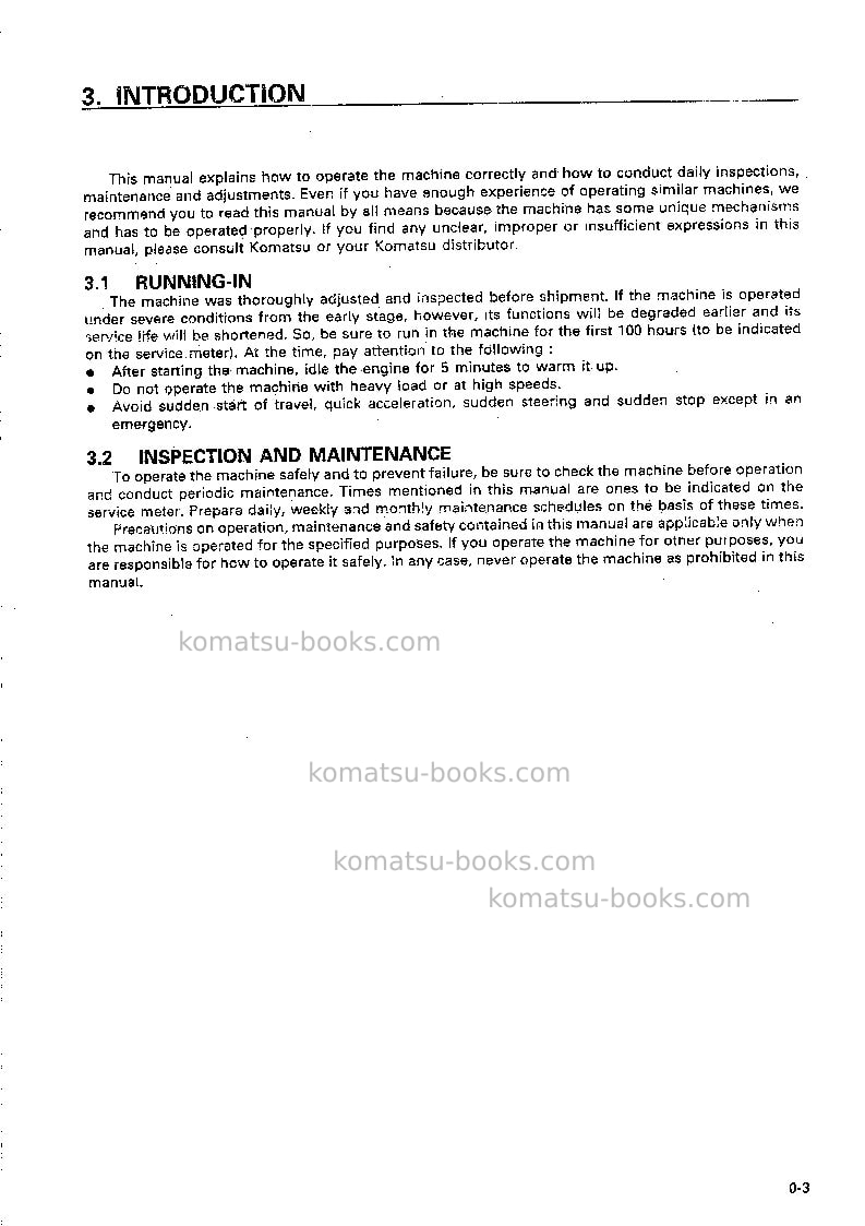 Komatsu br100j-1jpn Operation manual cover Page 4