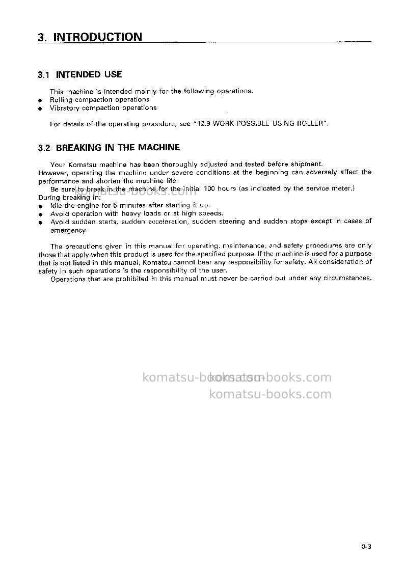 Komatsu jv100a-2jpn Operation manual cover Page 4 Komatsu jv100a-2jpn Operation manual cover Page 4