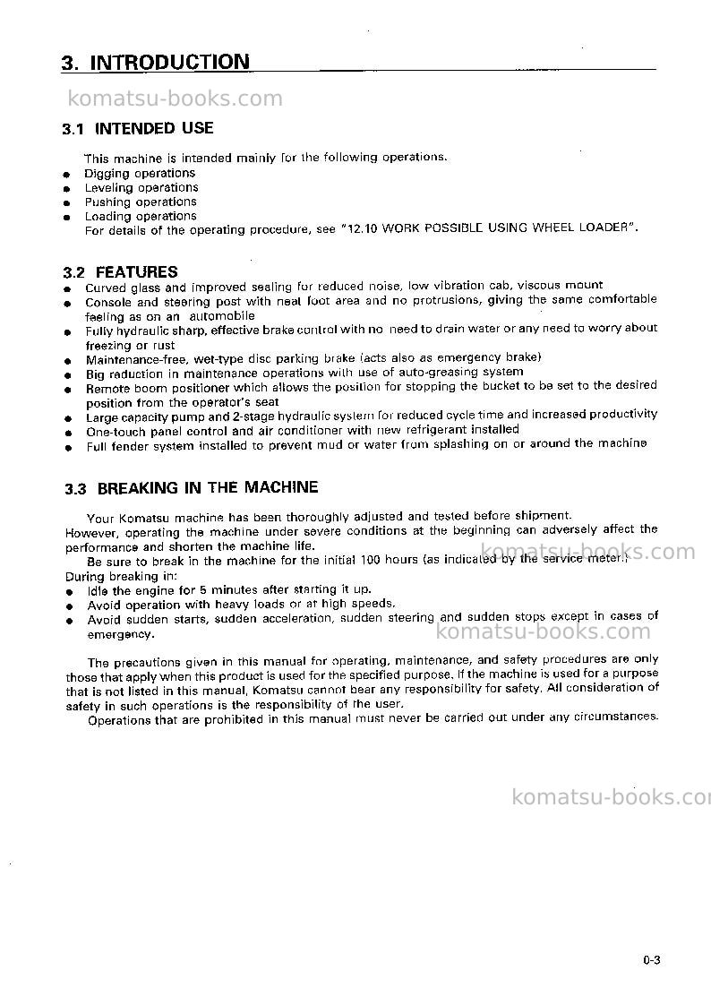 Komatsu wa450-3jpn-ll Operation manual cover Page 4 Komatsu wa450-3jpn-ll Operation manual cover Page 4