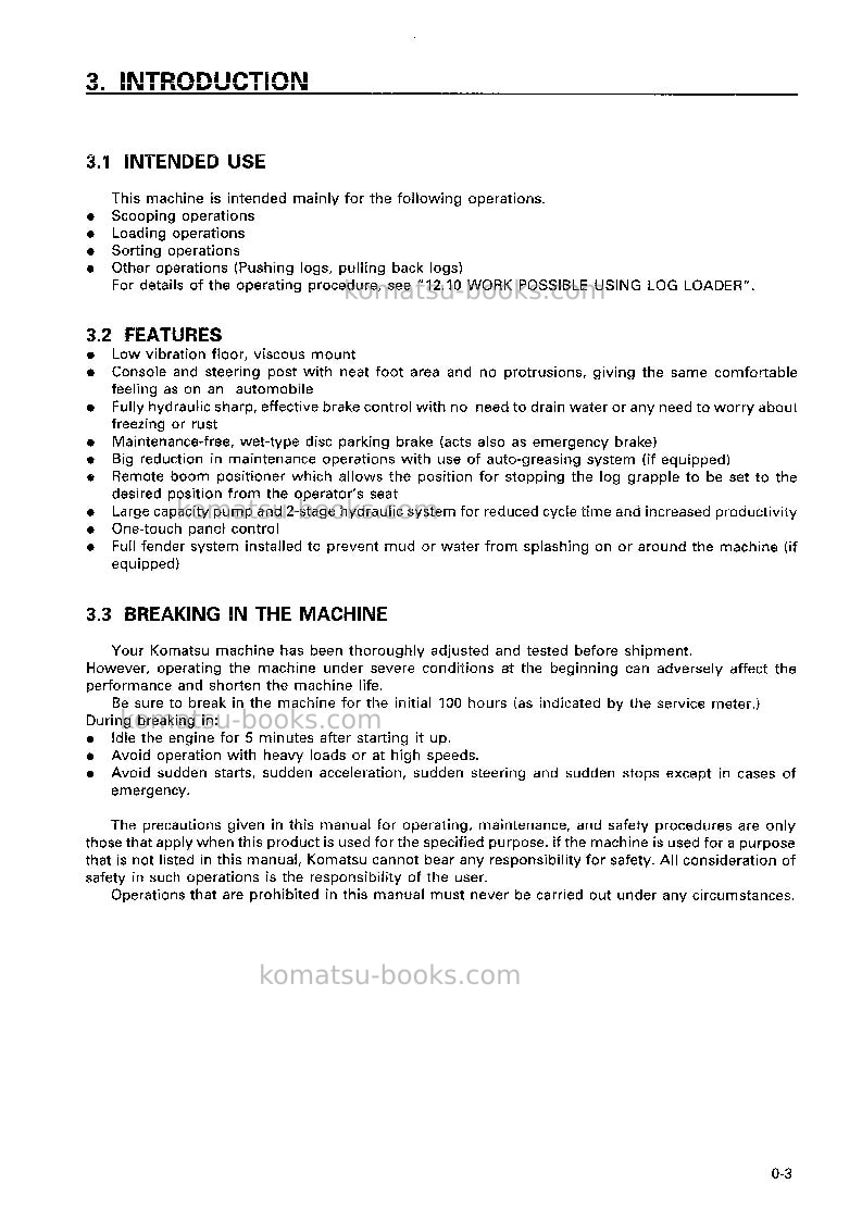 Komatsu wa450-3jpn-ll Operation manual cover Page 4 Komatsu wa450-3jpn-ll Operation manual cover Page 4