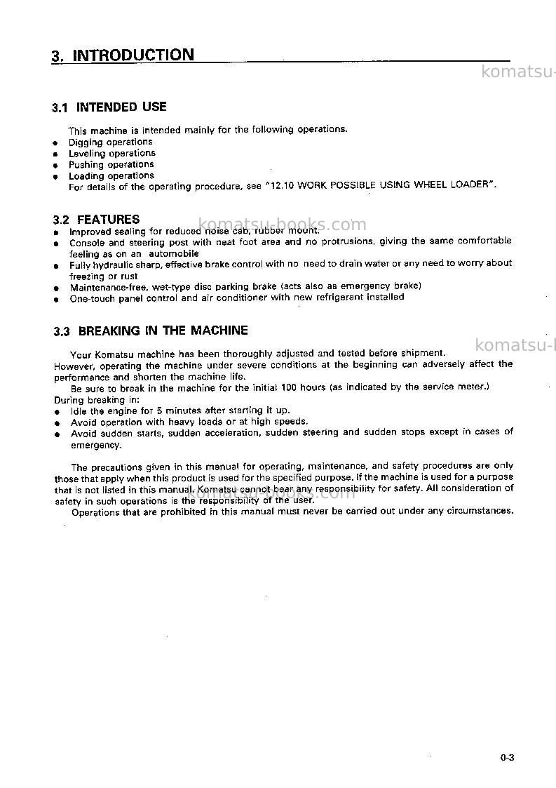 Komatsu wa380-3jpn-custom Operation manual cover Page 4 Komatsu wa380-3jpn-custom Operation manual cover Page 4
