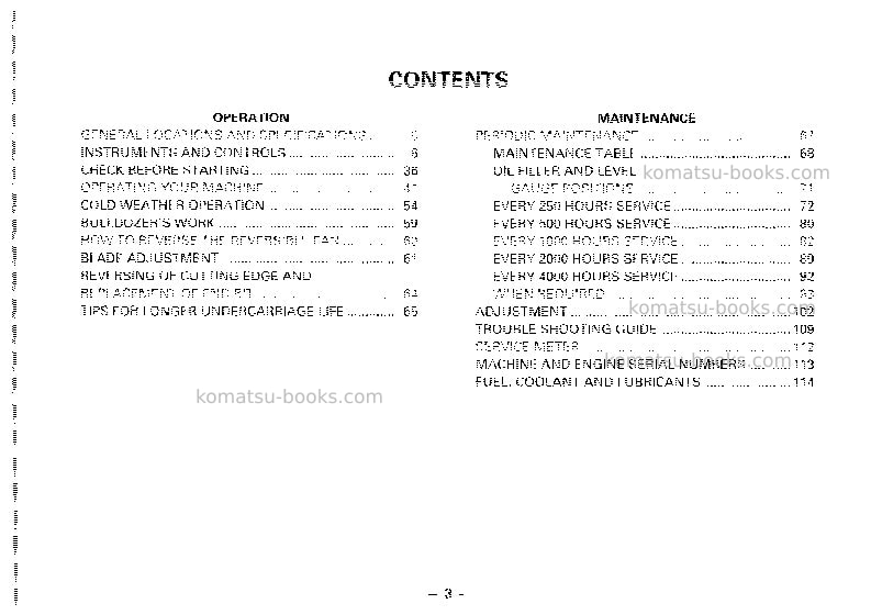 Komatsu d85a-21jpn Operation manual cover Page 4