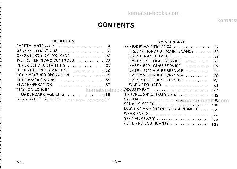 Komatsu d85a-18jpn Operation manual cover Page 4 Komatsu d85a-18jpn Operation manual cover Page 4
