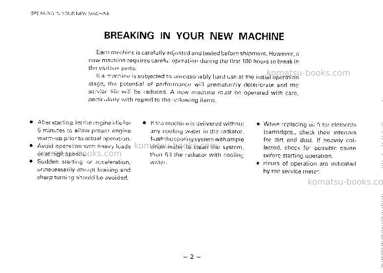 Komatsu d155a-2jpn Operation manual cover Page 4 Komatsu d155a-2jpn Operation manual cover Page 4