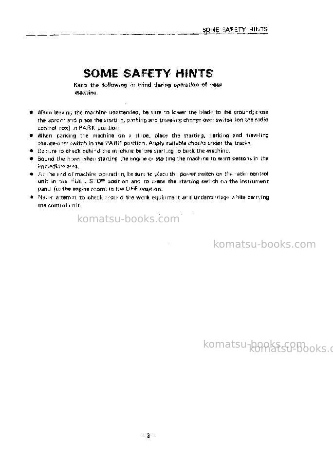 Komatsu d155w-1jpn Operation manual cover Page 4 Komatsu d155w-1jpn Operation manual cover Page 4