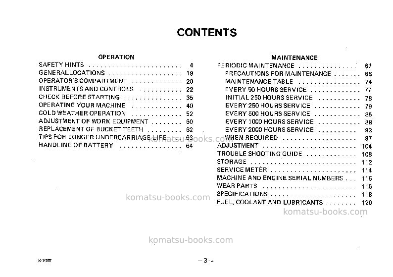 Komatsu d155s-1jpn Operation manual cover Page 4